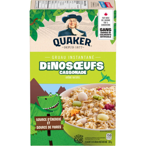 Quaker Dino Eggs Instant Oatmeal Brown Sugar 8 Pack 304 g