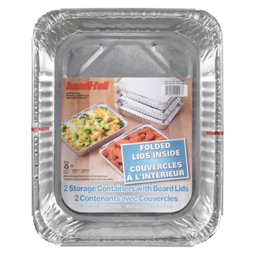 Handi-Foil XL Storage Container With Folded Lid 2 Pack