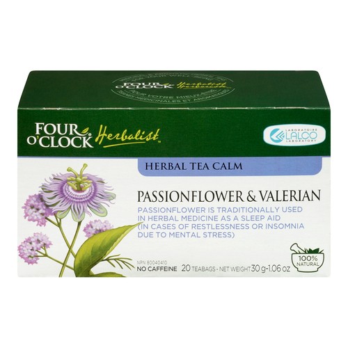 Four O'Clock Passion Flower & Valerian Herbal Tea 20 EA