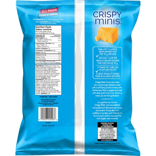 Quaker Crispy Minis Cheddar Family Size 215 g