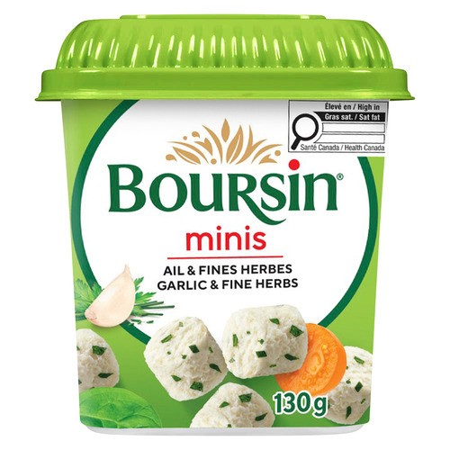 Boursin Minis Cheese Garlic And Fine Herbs 130 g