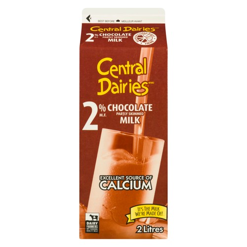 Central Dairies 2% Chocolate Milk 2 L