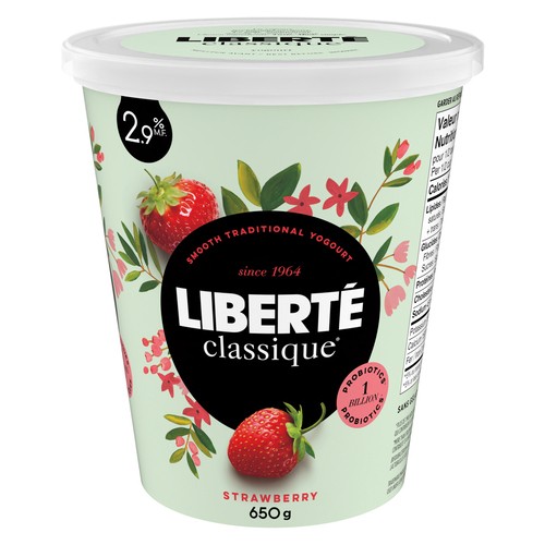 Liberté Classique 2.9% Smooth Traditional Yogurt Strawberry 650 g