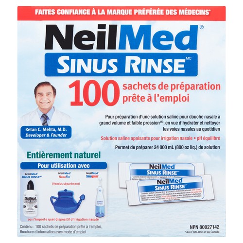 NeilMed Sinus Rinse Nasal Wash Refills 100 EA