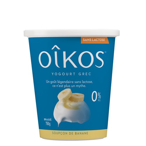 Oikos Lactose-Free 0% Greek Yogurt Banana 4 x 100 g