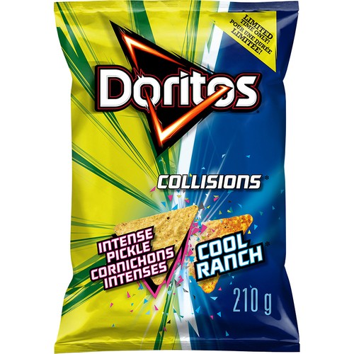 Doritos Collisions Tortilla Chips Intense Pickle and Cool Ranch Flavoured 210 g