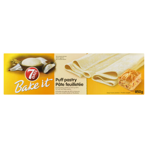7 Days Bake It Pastry Puff 850 g (frozen)