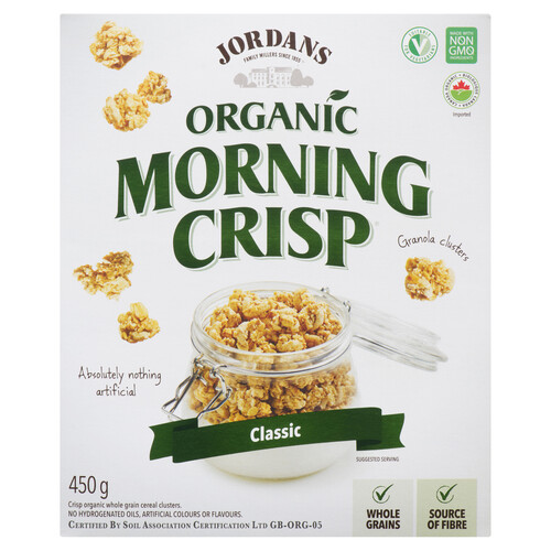 Jordans Morning Crisp Organic Granola Clusters Classic 450 g