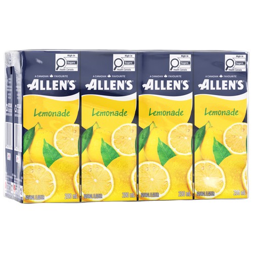 Allen's Lemonade Juice Boxes 8 x 200 ml