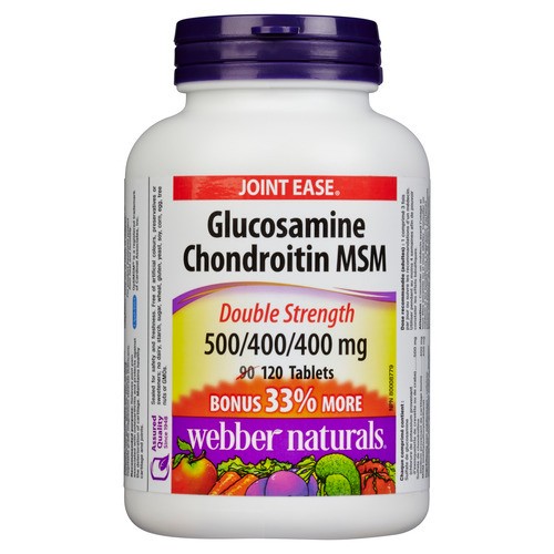 Webber Naturals Bonus Glucosamine Chondroitin MSM 120 Tablets