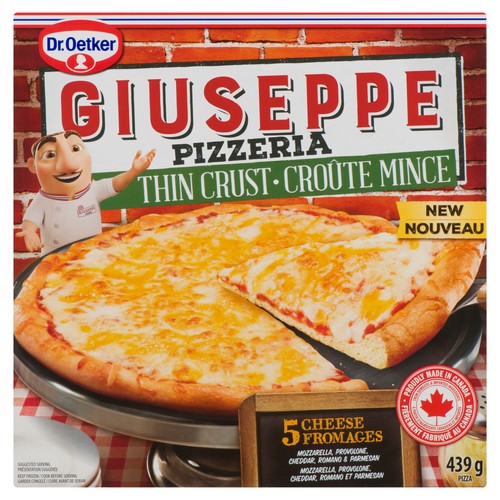 Dr. Oetker Giuseppe Frozen Pizza Thin Crust 5 Cheese 439 g