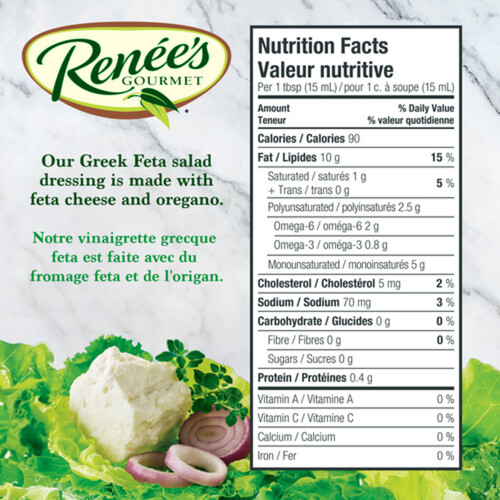 Renée’s Dressing Greek Feta 355 ml