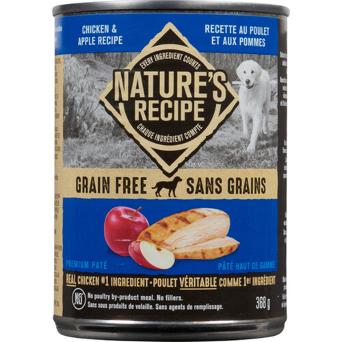 Nature's Recipe Wet Dog Food Chicken & Apple 368 g