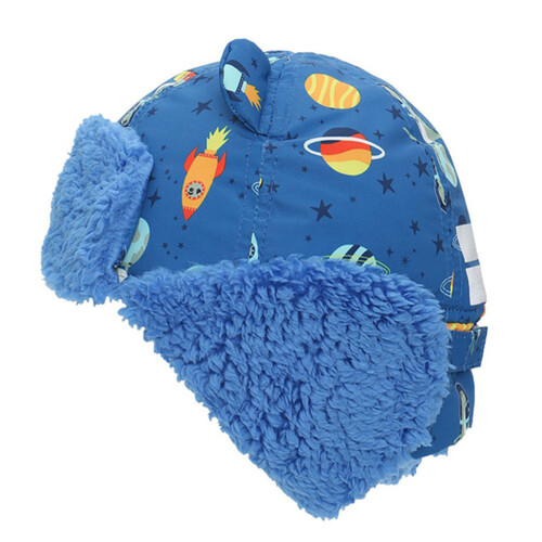 FlapJack Water Repellent Trapper Hat Dinosaur Blue Medium 1 Count