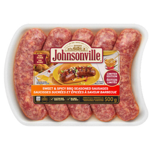 Johnsonville Gluten-Free Frozen BBQ Sausage Sweet And Spicy 500 g