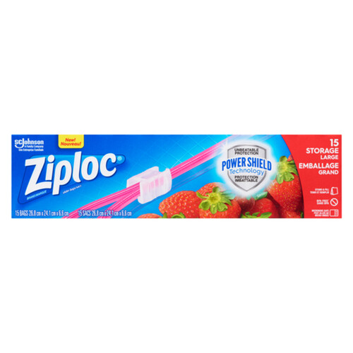 Ziploc Slidelock Sacs en plastique grands 15 un