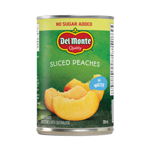 Del Monte Peach Slices Packed In Water No Added Sugar Sweetened With Sucralose 398 ml