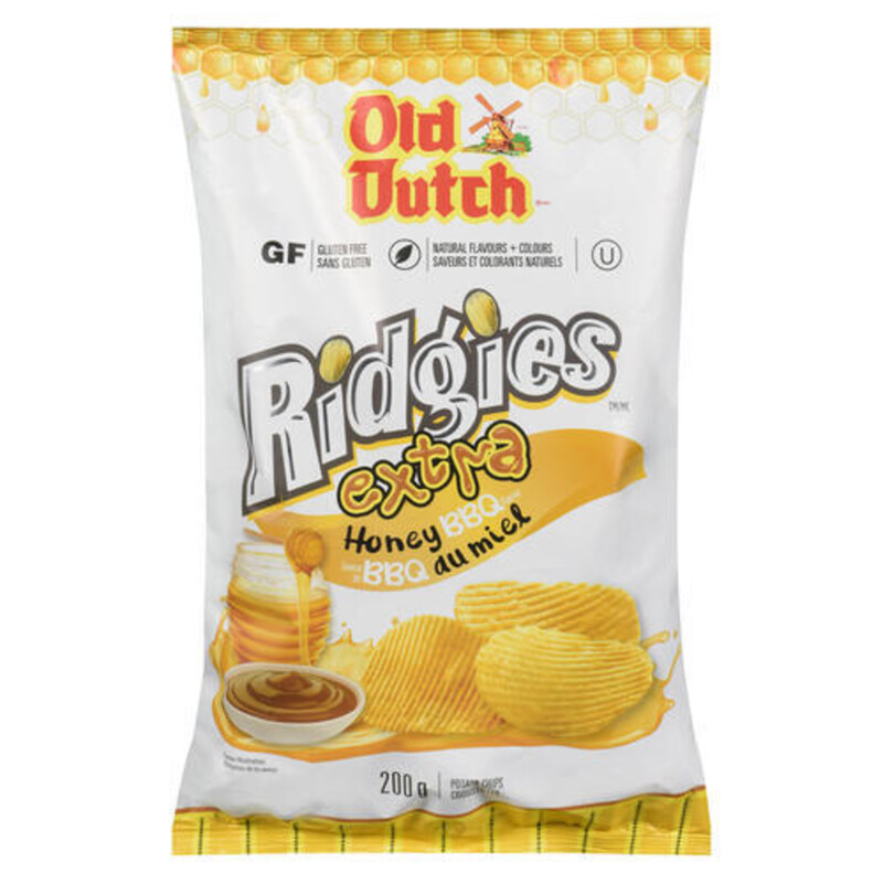Old Dutch Ridgies Potato Chips Extra Honey BBQ 200 g Voilà Online