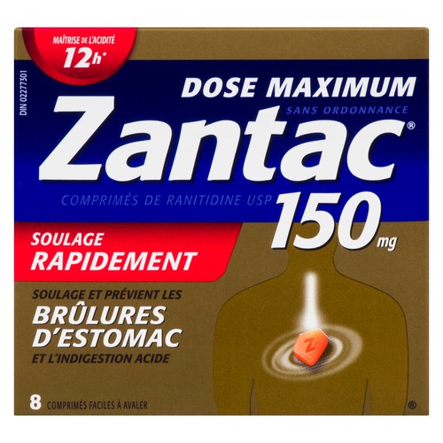 Zantac Heartburn Medication Maximum Strength 150 mg 8 EA