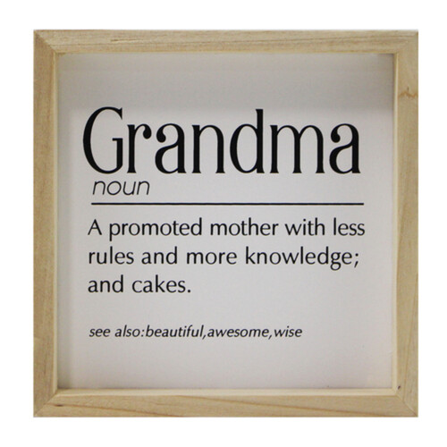 Splash Grandma Block Sign 1 EA