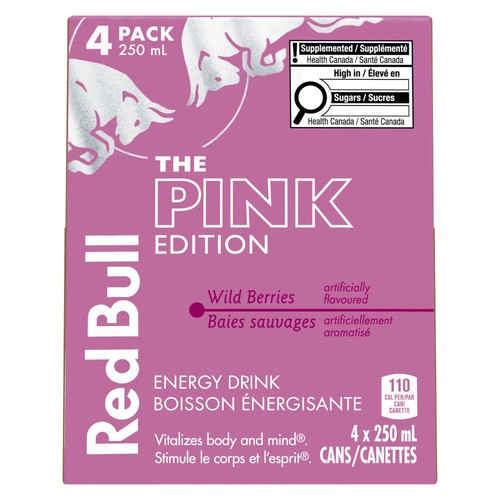 Red Bull Energy Drink Pink Edition Wild Berries 4 x 250 ml (cans)