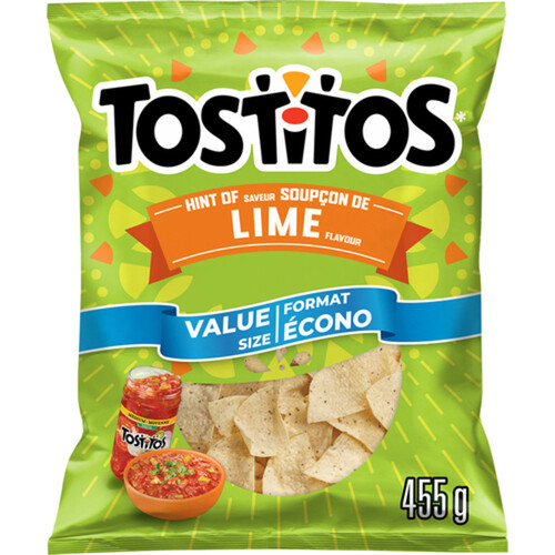 Tostitos Tortilla Chips Hint Of Lime Flavour 455 g