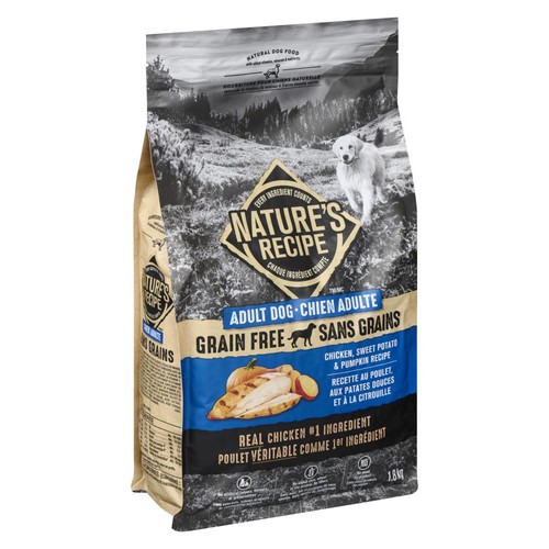 Nature's Recipe Grain-Free Adult Dry Dog Food Chicken 1.8 kg