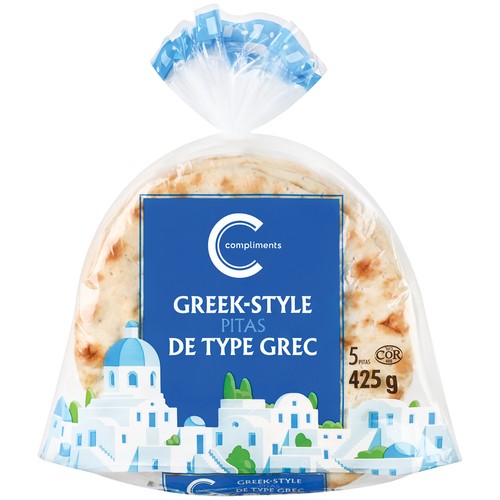 Compliments Pita Bread Greek Style  425 g (frozen)