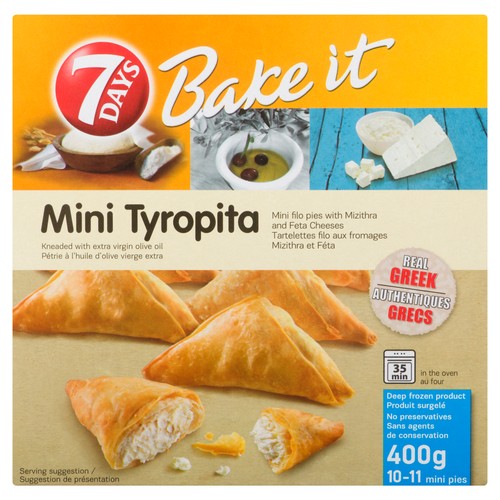 7Days Bake It Mini Triangle Cheese Tyropita 400 g (frozen)