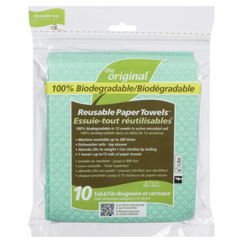 The Original Reusable Paper Towel for Tub and Tile 10 EA