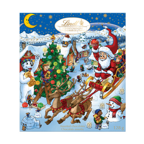 Lindt Kids Christmas Assorted Milk Chocolate Advent Calendar 128 g
