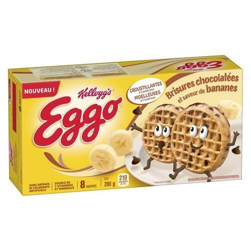 Kellogg's Frozen Waffles Chocolatey Chip Banana 280 g