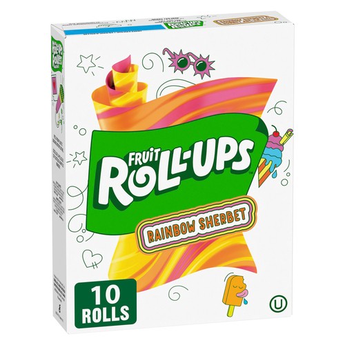Betty Crocker Fruit Roll-Ups Rainbow Sherbet 10 x 14 g