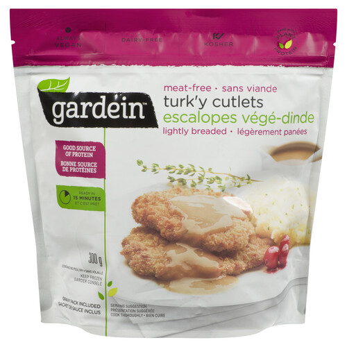 Gardein Vegan Turk'y Cutlets Lightly Breaded 300 g (frozen)