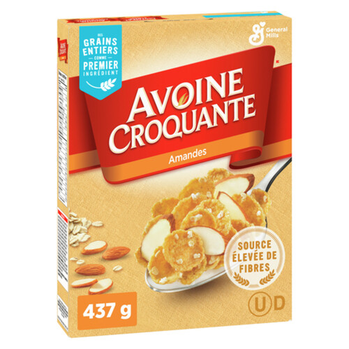 Voilà Oatmeal Crisp Cereal Almond High Fibre and Whole Grains 437 g