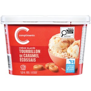 Compliments Crème glacée au caramel écossais marbré 1.5 L