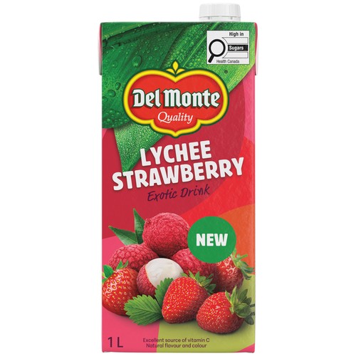 Del Monte Juice Blend Lychee Strawberry 1 L