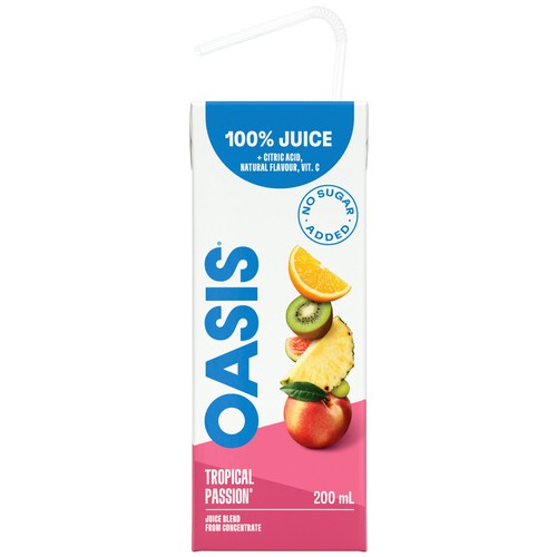 Oasis Juice Boxes Tropical Passion 8 x 200 ml