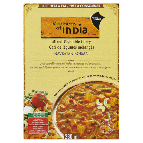 Kitchens of India Navratan Korma (Mixed Vegetable Curry) Heat and Serve 280 ml