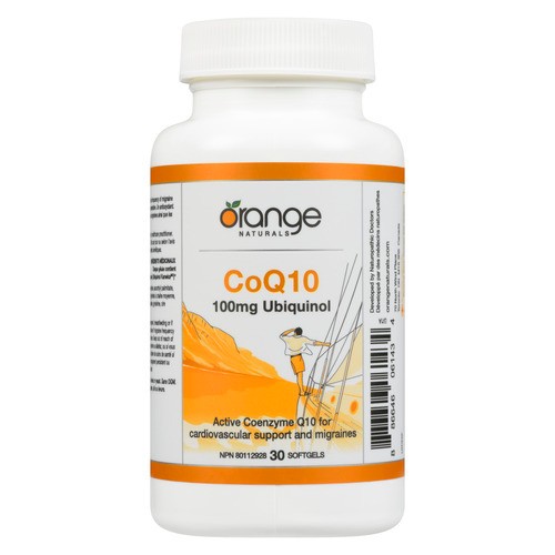 Orange Naturals CoQ10 100 mg Ubiquinol Softgels 30 Count