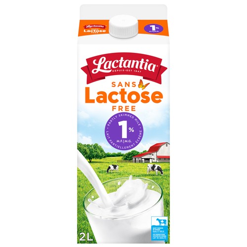 Lactantia Lactose-Free 1% Milk Partly Skimmed 2 L