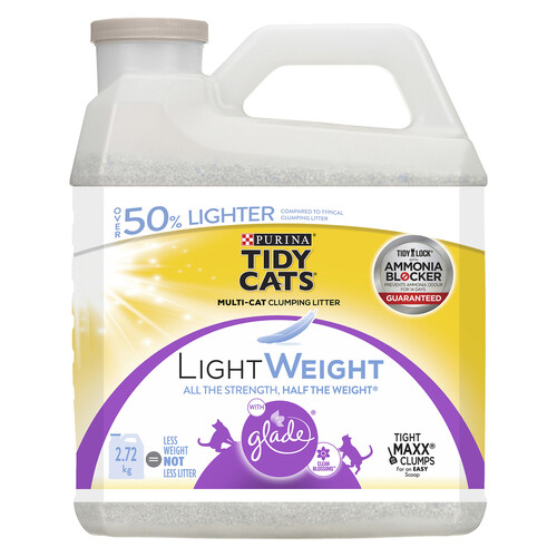 Tidy Cats Glade Lightweight Clean Blossoms Multi-Cat Clumping Litter 2.72 kg