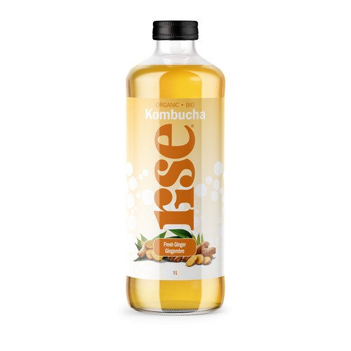 Rise Kombucha Organic Tea Fresh Ginger 1 L (bottle)