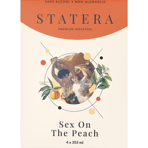 Statera Non Alcoholic Mocktail Sex On The Peach 4 x 355 ml (cans)