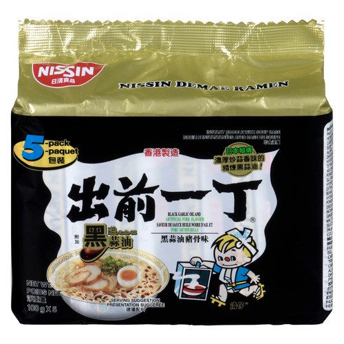 Nissin Instant Noodle Black Garlic Pork 5 EA