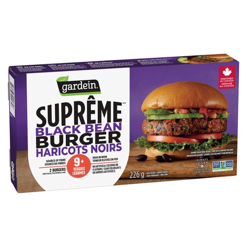 Gardein Frozen Supreme Ultimate Meatless Burgers Black Bean 226 g