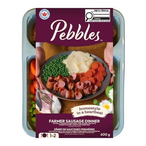 Pebbles Frozen Dinner Farmer Sausage 600 g