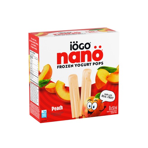 IOGO Nano Frozen Yogurt Pops Peach Real Fruit 400 ml