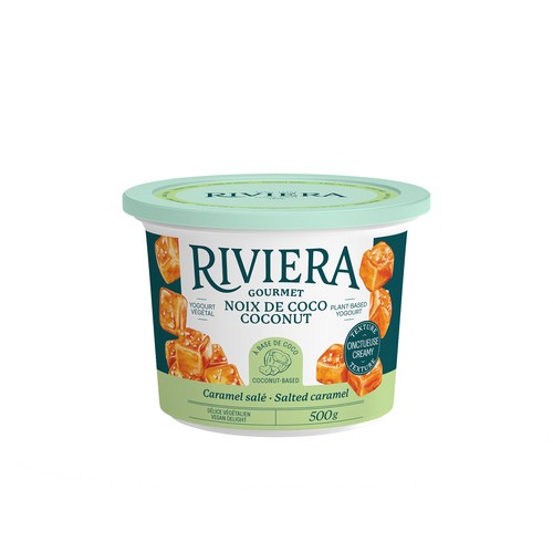 Riviera Gourmet Plant Based Yogourt Cocount Salted Caramel 500 g