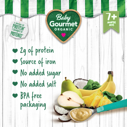 Baby Gourmet Organic Puree Tropical Green Smoothie 128 ml